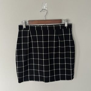 Nasty Gal | Line by Me Check Mini Skirt Black | NWT